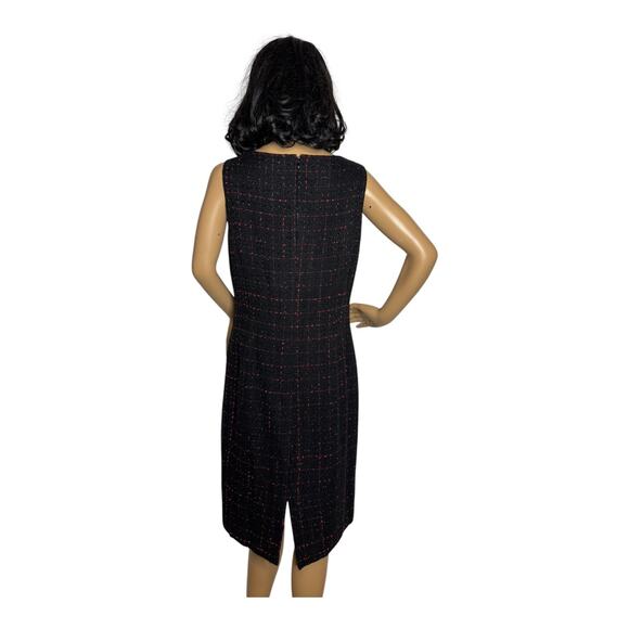 Tahari ASL evening classics boucle tweed sparkly dress suit black & red size 8 - Picture 9 of 16